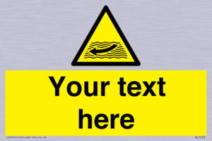 Custom Warning strong river flows