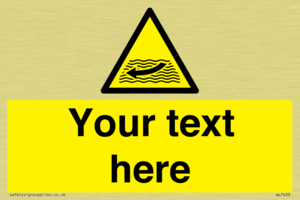 Custom Warning strong river flows