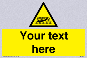 Custom Warning strong river flows