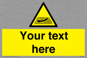 Custom Warning strong river flows