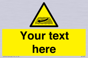 Custom Warning strong river flows