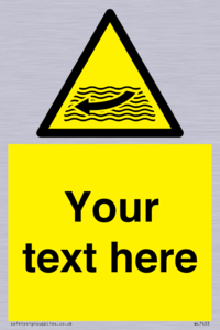 Custom Warning strong river flows