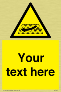 Custom Warning strong river flows