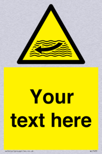 Custom Warning strong river flows