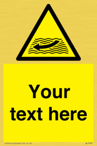 Custom Warning strong river flows