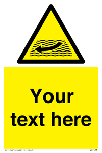 Custom Warning strong river flows