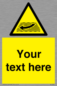 Custom Warning strong river flows