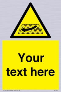 Custom Warning strong river flows