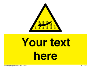 Custom Warning strong river flows