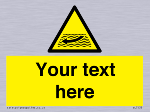 Custom Warning strong river flows