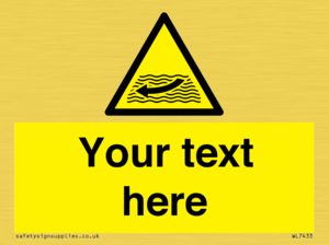 Custom Warning strong river flows