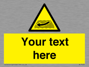 Custom Warning strong river flows