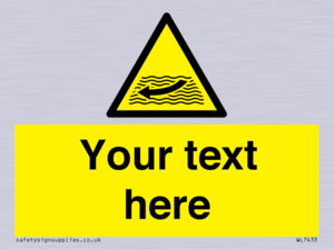 Custom Warning strong river flows