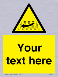 Custom Warning strong river flows