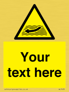 Custom Warning strong river flows