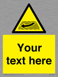 Custom Warning strong river flows