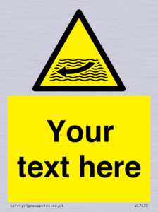 Custom Warning strong river flows