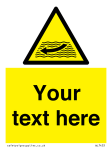 Custom Warning strong river flows