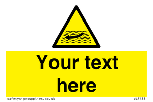 Custom Warning strong river flows