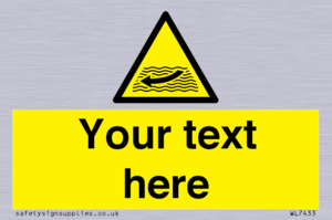 Custom Warning strong river flows