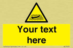 Custom Warning strong river flows