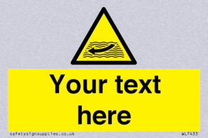 Custom Warning strong river flows