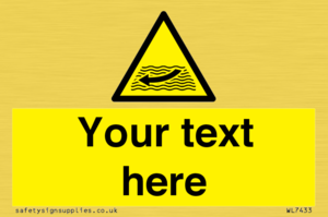 Custom Warning strong river flows