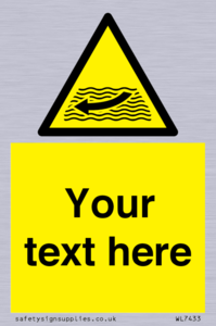 Custom Warning strong river flows