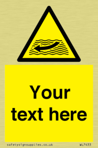 Custom Warning strong river flows