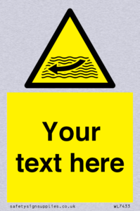 Custom Warning strong river flows