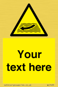 Custom Warning strong river flows