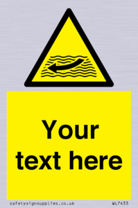 Custom Warning strong river flows