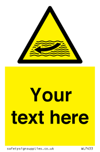 Custom Warning strong river flows