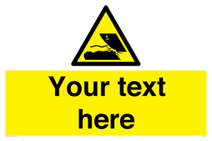 Custom Warning submerged objects in watercraft areas