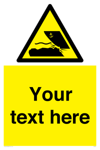 Custom Warning submerged objects in watercraft areas