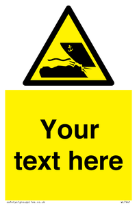 Custom Warning submerged objects in watercraft areas