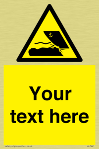 Custom Warning submerged objects in watercraft areas