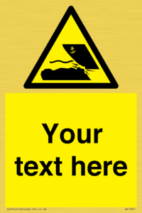 Custom Warning submerged objects in watercraft areas