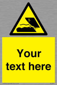 Custom Warning submerged objects in watercraft areas