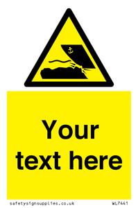 Custom Warning submerged objects in watercraft areas