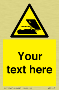 Custom Warning submerged objects in watercraft areas