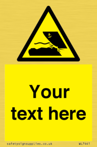 Custom Warning submerged objects in watercraft areas