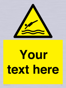 Custom Warning diving area