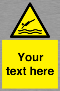 Custom Warning diving area