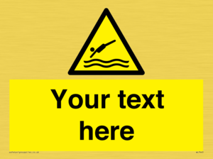 Custom Warning diving area