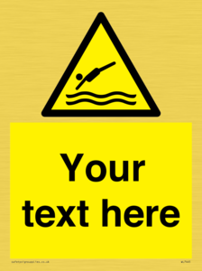 Custom Warning diving area