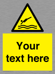 Custom Warning diving area