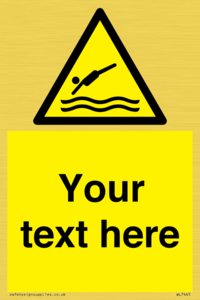 Custom Warning diving area