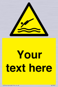 Custom Warning diving area