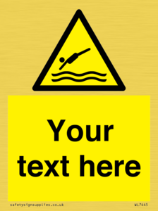 Custom Warning diving area